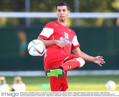 Aktuell Fußball, Training Nationalteam Österreich SOCCER - UEFA EURO EM Europameisterschaft Fussball 2016 quali, training AUT VIENNA,AUSTRIA,31.AUG.15 - SOCCER - UEFA European Championship EM Europameisterschaft 2016, European Qualifiers, training AUT. Image shows Aleksandar Dragovic (AUT). GEPAxpictures xChristianxOrt
