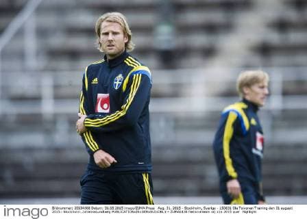 Aug. 31, 2015 - Stockholm, Sverige - 150831 Ola Toivonen Training Nationalteam Schweden den 31 augusti 2015 i Stockholm..JohannaLundberg  - ZUMAb138