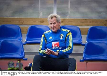 Aug. 31, 2015 - Stockholm, Sverige - 150831 Förbundskapten Erik Hamren Training Nationalteam Schweden den 31 augusti 2015 i Stockholm..JohannaLundberg  - ZUMAb138