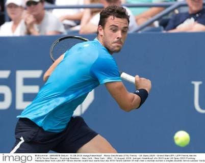 Marco Cecchinato (ITA) Tennis - US Open 2015 - Grand Slam ITF ATP Tennis Herren WTA Tennis Damen - Flushing Meadows - New York - New York - USA - 31 August 2015. Juergen Hasenkopf