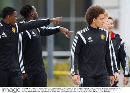 - BRUSSELS, BELGIUM: Belgium s Axel Witsel arrives for a training session of Belgian national soccer team Red Devils, Tuesday 01 September 2015, in Brussels. The Red Devils are preparing for Euro 2016 qualification games against Bosnia and Cyprus. Tuesday BRUNOxFAHY  x04691616x