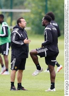 - BRUSSELS, BELGIUM: Belgium s head coach Marc Wilmots and Belgium s Romelu Lukaku pictured during a training session of Belgian national soccer team Red Devils, Tuesday 01 September 2015, in Brussels. The Red Devils are preparing for Euro 2016 qualification games against Bosnia and Cyprus. Tuesday BRUNOxFAHY  x04691634x