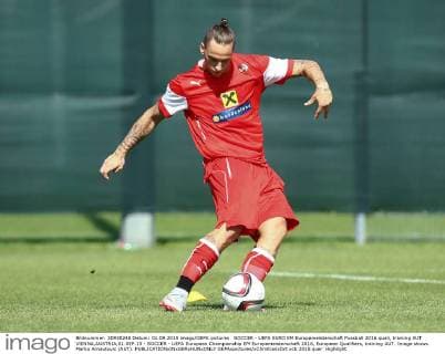 SOCCER - UEFA EURO EM Europameisterschaft Fussball 2016 quali, training AUT VIENNA,AUSTRIA,01.SEP.15 - SOCCER - UEFA European Championship EM Europameisterschaft 2016, European Qualifiers, training AUT. Image shows Marko Arnautovic (AUT). GEPAxpictures xChristianxOrt