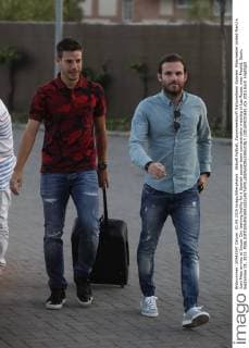 Aktuell Fußball, Zusammenkunft Nationalteam Spanien Manchester United ManU s Juan Mata arrives at Soccer City training facility for a Spanish soccer team concentration meeting in Las Rozas, near Madrid, Spain. September 01, 2015.  (20150901068)