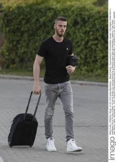 Aktuell Fußball, Zusammenkunft Nationalteam Spanien Manchester United ManU s goalkeeper David De Gea of Spain arrives at Soccer City training facility for a Spanish soccer team concentration meeting in Las Rozas, near Madrid, Spain. September 01, 2015.  (20150901073)