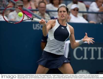 Andrea Petkovic (GER) Tennis - US Open 2015 - Grand Slam ITF ATP Tennis Herren WTA Tennis Damen - Flushing Meadows - New York - New York - USA - 1 September 2015. Juergen Hasenkopf