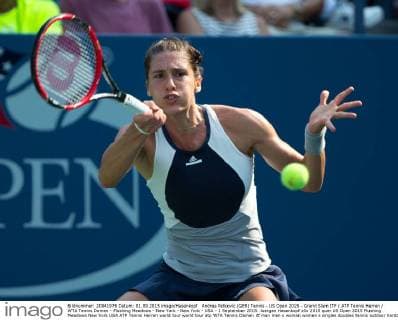 Andrea Petkovic (GER) Tennis - US Open 2015 - Grand Slam ITF ATP Tennis Herren WTA Tennis Damen - Flushing Meadows - New York - New York - USA - 1 September 2015. Juergen Hasenkopf