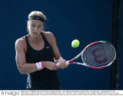 Anna Karolina Schmiedlova (SVK) Tennis - US Open 2015 - Grand Slam ITF ATP Tennis Herren WTA Tennis Damen - Flushing Meadows - New York - New York - USA - 1 September 2015. Juergen Hasenkopf