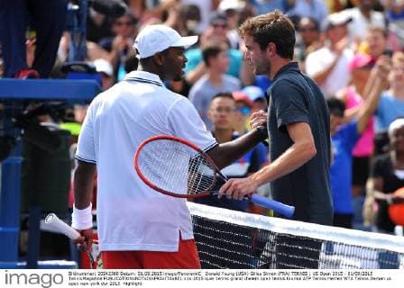 Donald Young (USA) Gilles Simon (FRA) TENNIS : US Open 2015 - 01 09 2015 TennisMagazine 