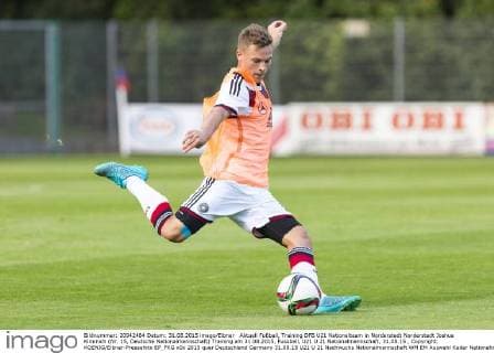 Aktuell Fußball, Training DFB U21 Nationalteam in Norderstedt Norderstedt Joshua Kimmich (Nr. 15, Deutsche Nationalmannschaft) Training am 31.08.2015, Fussball, U21 U 21 Nationalmannschaft, 31.08.15 , Copyright: KOENIG Eibner-Pressefoto EP_FKG
