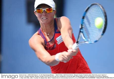 - NEW YORK, UNITED STATES: Belgian Kirsten Flipkens plays the first round match of Women s Single between Belgian Kirsten Flipkens and US Varvara Lepchenko, at the US Open Grand Slam tennis tournament, at Flushing Meadows, in New York City, USA, Tuesday 01 September 2015. Flipkens lost to Varvara Lipchenko 6-1, 6-1; SARAxBRITTANYxSOMERSET  x04691930x