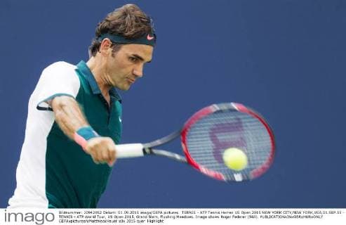 TENNIS - ATP Tennis Herren US Open 2015 NEW YORK CITY,NEW YORK,USA,01.SEP.15 - TENNIS - ATP World Tour, US Open 2015, Grand Slam, Flushing Meadows. Image shows Roger Federer (SUI). GEPAxpictures xMatthiasxHauer