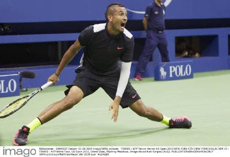 TENNIS - ATP Tennis Herren US Open 2015 NEW YORK CITY,NEW YORK,USA,01.SEP.15 - TENNIS - ATP World Tour, US Open 2015, Grand Slam, Flushing Meadows. Image shows Nick Kyrgios (AUS). GEPAxpictures xMatthiasxHauer