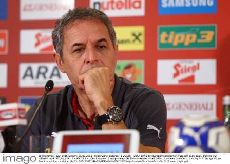 SOCCER - UEFA EURO EM Europameisterschaft Fussball 2016 quali, training AUT VIENNA,AUSTRIA,01.SEP.15 - SOCCER - UEFA European Championship EM Europameisterschaft 2016, European Qualifiers, training AUT. Image shows head coach Marcel Koller (AUT). GEPAxpictures xChristianxOrt