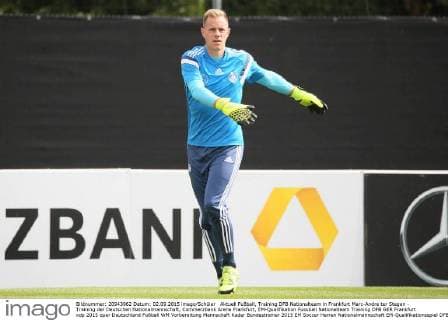 Aktuell Fußball, Training DFB Nationalteam in Frankfurt Marc-Andre ter Stegen - Training der Deutschen Nationalmannschaft, Commerzbank Arena Frankfurt, EM-Qualifikation