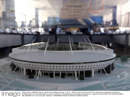 FIFA during the second visit of the operational preparation of stadiums Confederations Cup 2017 and World Cup 2018, visited St. Petersburg and toured New Zenit Stadium. Gazprom-Arena