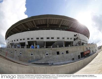 FIFA during the second visit of the operational preparation of stadiums Confederations Cup 2017 and World Cup 2018, visited St. Petersburg and toured New Zenit Stadium. Gazprom-Arena