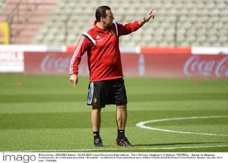Marc Wilmots, headcoach of Belgium FOOTBALL : Equipe de Belgique - Entrainement et conference de presse - Bruxelles - 02 09 2015 Photonews Panoramic 
