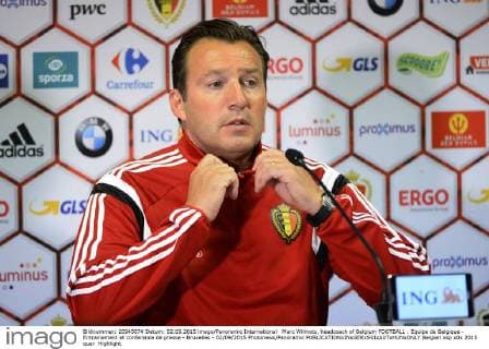 Marc Wilmots, headcoach of Belgium FOOTBALL : Equipe de Belgique - Entrainement et conference de presse - Bruxelles - 02 09 2015 Photonews Panoramic 