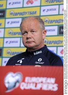 Sept. 2, 2015 - Sofia, Bulgaria - Norway s coach Per Matias Hogmo holds pressconference at the Vasil LEvski stadium..in Sofia on nevember 02.2015..on the eve of the Euro 2016 qualifying group H football match between Bulgaria and Norway...Ã‚Â© Copyright: FBL-EURO-2016-NOR-PRESSER  - ZUMAn230