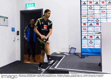 Stockholm, Schweden - Zlatan Ibrahimovic - Pressekonferenz der schwedischen Fußball-Nationalmannschaft -  - ZUMAb138