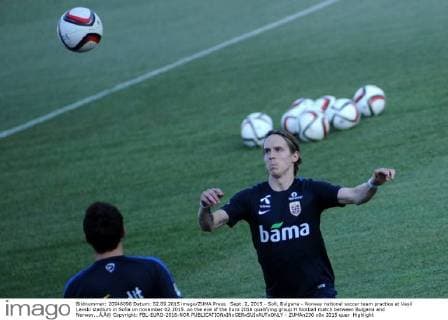 Sept. 2, 2015 - Sofi, Bulgaria - Norway national soccer team practice at Vasil Levski stadium in Sofia on november 02.2015..on the eve of the Euro 2016 qualifying group H football match between Bulgaria and Norway...Ã‚Â© Copyright: FBL-EURO-2016-NOR  - ZUMAn230