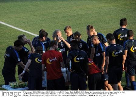 Sept. 2, 2015 - Sofi, Bulgaria - Norway national soccer team practice at Vasil Levski stadium in Sofia on november 02.2015..on the eve of the Euro 2016 qualifying group H football match between Bulgaria and Norway...Ã‚Â© Copyright: FBL-EURO-2016-NOR  - ZUMAn230