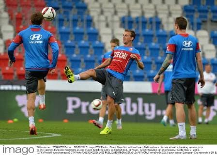 Czech Republic national team Nationalteam players attend a training session prior to the opening European Qualifiers soccer match Czech Republic vs Kazakhstan, in Pilsen, Czech Republic, on Wednesday, September 2, 2015. (CTKxPhoto PavelxNemecek) CTKPhotoP201509020861401  nmc9