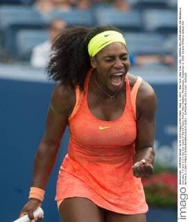 Sept. 2, 2015 - New York, New York, USA - SERENA WILLIAMS defeats Kiki Bertens in two sets, 7-6 and 6-3 in the 2nd round of the US Open, Arthur Ashe Stadium, Wednesday, September 2, 2015. Serena Williams defeats Kiki Bertens In 2 Sets - ZUMAb148