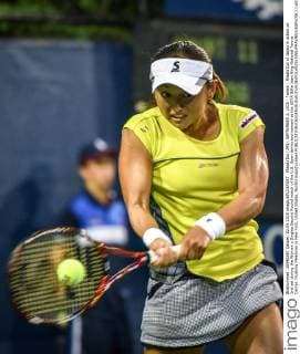 Misaki Doi (JPN), SEPTEMBER 2, 2015 - Tennis : Misaki Doi of Japan in action on 2nd set during the Women s Singles Second Round match of the U.S. Open tennis tournament at the USTA Billie Jean King National Tennis Center, Flushing Meadows in New York, United States. Noxthirdxpartyxsales  (xpta002378)