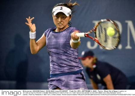 Misaki Doi (JPN), SEPTEMBER 2, 2015 - Tennis : Misaki Doi of Japan in action on 3rd set during the Women s Singles Second Round match of the U.S. Open tennis tournament at the USTA Billie Jean King National Tennis Center, Flushing Meadows in New York, United States. Noxthirdxpartyxsales  (xpta002381)