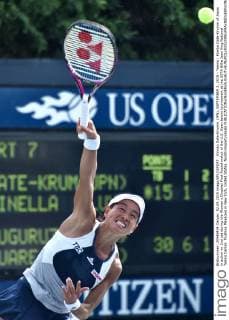 Kimiko Date-Krumm (JPN), SEPTEMBER 2, 2015 - Tennis : Kimiko Date-Krumm of Japan in action on 2nd set during the Women s Doubles First Round match of the U.S. Open tennis tournament at the USTA Billie Jean King National Tennis Center, Flushing Meadows in New York, United States. Noxthirdxpartyxsales  (xpta002390)