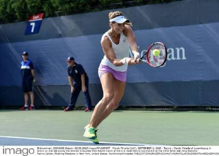 Mondy Minella (LUX), SEPTEMBER 2, 2015 - Tennis : Mondy Minella of Luxembourg in action on 2nd set during the Women s Doubles First Round match of the U.S. Open tennis tournament at the USTA Billie Jean King National Tennis Center, Flushing Meadows in New York, United States. Noxthirdxpartyxsales  (xpta002397)