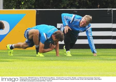 Frankfurt Thomas Müller, Mueller und Bastian Schweinsteiger Copyright: Roskaritzx Eibner-Pressefoto EP_rrz