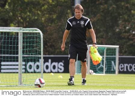 02.09.2015, xjfx, Fussball International, Deutsche Fussball Nationalmannschaft DFB Training und Pressekonferenz, v.l. Co Trainer Thomas Schneider (Deutsche Fussball Nationalmannschaft DFB)