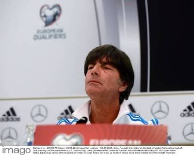 03.09.2015, xhbx, Fussball International, Deutsche Fussball Nationalmannschaft DFB Training und Pressekonferenz, v.l. Joachim Jogi Loew (Bundestrainer Deutsche Fussball Nationalmannschaft DFB)