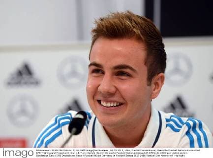 03.09.2015, xhbx, Fussball International, Deutsche Fussball Nationalmannschaft DFB Training und Pressekonferenz, v.l. Mario Goetze (Spieler Deutsche Fussball Nationalmannschaft DFB)