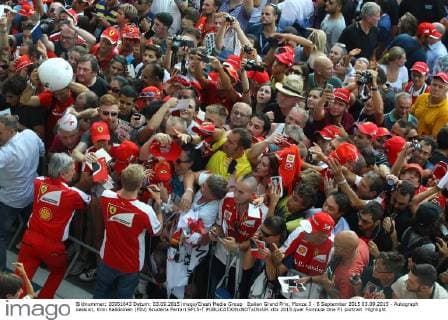 Italian Grand Prix, Monza 3 - 6 September 2015 03.09.2015 - Autograph session, Kimi Raikkonen (FIN) Scuderia Ferrari SF15-T 
