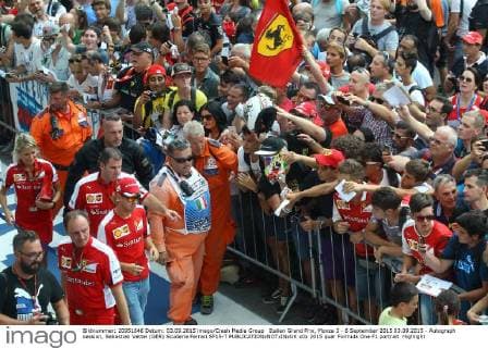 Italian Grand Prix, Monza 3 - 6 September 2015 03.09.2015 - Autograph session, Sebastian Vettel (GER) Scuderia Ferrari SF15-T 
