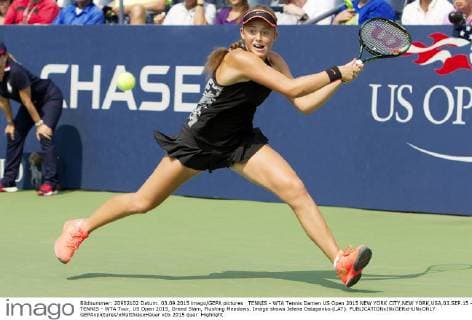 TENNIS - WTA Tennis Damen US Open 2015 NEW YORK CITY,NEW YORK,USA,03.SEP.15 - TENNIS - WTA Tour, US Open 2015, Grand Slam, Flushing Meadows. Image shows Jelena Ostapenko (LAT). GEPAxpictures xMatthiasxHauer