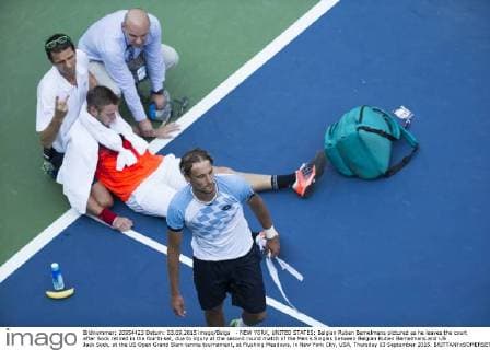- NEW YORK, UNITED STATES: Belgian Ruben Bemelmans pictured as he leaves the court after Sock retired in the fourth set, due to injury at the second round match of the Men s Singles between Belgian Ruben Bemelmans and US Jack Sock, at the US Open Grand Slam tennis tournament, at Flushing Meadows, in New York City, USA, Thursday 03 September 2015. BRITTANYxSOMERSET  x04693133x