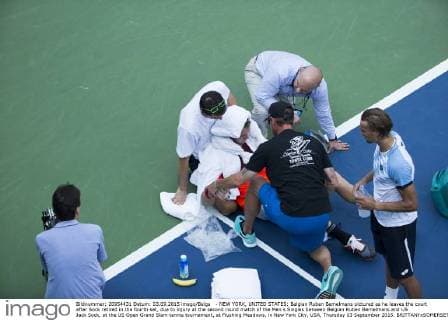 - NEW YORK, UNITED STATES: Belgian Ruben Bemelmans pictured as he leaves the court after Sock retired in the fourth set, due to injury at the second round match of the Men s Singles between Belgian Ruben Bemelmans and US Jack Sock, at the US Open Grand Slam tennis tournament, at Flushing Meadows, in New York City, USA, Thursday 03 September 2015. BRITTANYxSOMERSET  x04693140x