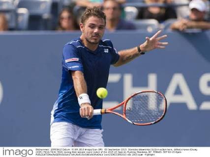03 September 2015: Stanislas Wawrinka (SUI) in action here, defeats Hyeon Chung (KOR) 76(2) 76(4) 76(6) during their second round match of the 2015 US Open in Flushing Meadows, NY. TENNIS: SEP 03 US Open Icon1509033862015 EDITORIAL USE ONLY