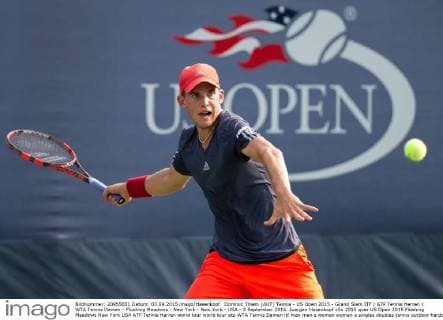 Dominic Thiem (AUT) Tennis - US Open 2015 - Grand Slam ITF ATP Tennis Herren WTA Tennis Damen - Flushing Meadows - New York - New York - USA - 3 September 2015. Juergen Hasenkopf