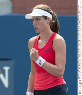 Johanna Konta (GBR) macht die Faust und jubelt, Jubel,Emotion, Tennis - US Open 2015 - Grand Slam ITF ATP Tennis Herren WTA Tennis Damen - Flushing Meadows - New York - New York - USA - 3 September 2015. Juergen Hasenkopf