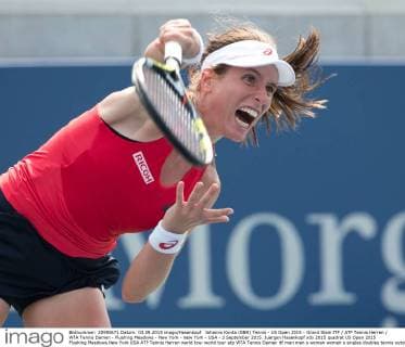 Johanna Konta (GBR) Tennis - US Open 2015 - Grand Slam ITF ATP Tennis Herren WTA Tennis Damen - Flushing Meadows - New York - New York - USA - 3 September 2015. Juergen Hasenkopf