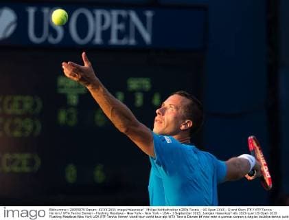 Philipp Kohlschreiber (GER) Tennis - US Open 2015 - Grand Slam ITF ATP Tennis Herren WTA Tennis Damen - Flushing Meadows - New York - New York - USA - 3 September 2015. Juergen Hasenkopf