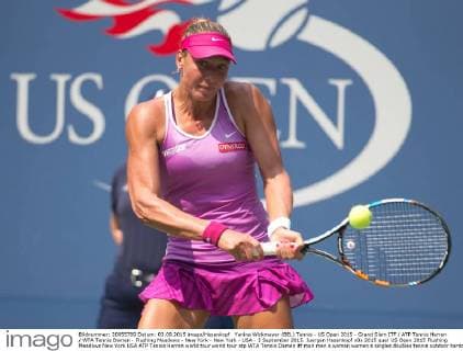 Yanina Wickmayer (BEL) Tennis - US Open 2015 - Grand Slam ITF ATP Tennis Herren WTA Tennis Damen - Flushing Meadows - New York - New York - USA - 3 September 2015. Juergen Hasenkopf