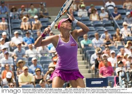 - NEW YORK, UNITED STATES: Belgian Yanina Wickmayer plays the second round match of the Women s Singles between Belgian Yanina Wickmayer and Bulgarian Victoria Azarenka, at the US Open Grand Slam tennis tournament, at Flushing Meadows, in New York City, USA, Thursday 03 September 2015. Wickmayer lost 5-7, 4-6; BRITTANYxSOMERSET  x04693222x