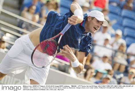 TENNIS - ATP Tennis Herren US Open 2015 NEW YORK CITY,NEW YORK,USA,03.SEP.15 - TENNIS - ATP World Tour, US Open 2015, Grand Slam, Flushing Meadows. Image shows John Isner (USA). GEPAxpictures xMatthiasxHauer